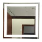 Espelho quadrado led 60x60 touch jateado lapidado Luxo