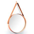 Espelho Redondo 35cm Decorativo Adnet Cobre Escandinavo