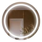 Espelho Redondo 50x50cm Jateado com LED Touch Branco Frio
