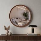 Espelho Redondo 60cm Moldura Alumínio Basic Reduna