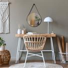 Espelho Redondo Adnet 30cm com Alça e Suporte para Quarto Banheiro Hall