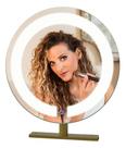 Espelho Redondo Bancada 60cm Simples Iluminado 3leds Luxo -