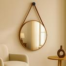 Espelho Redondo com Alça Adnet 30cm, 40cm, 50cm ou 60cm Diversos Tamanhos com Suporte para Quarto Sala Hall Espelho Redondo com Alça Adnet 30cm, 40cm, 50cm ou 60cm Diversos Tamanhos com Suporte para Quarto Sala Hall