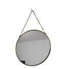 Espelho Redondo Com Alça De Corrente Metal 20cm Decora Sala /Banheiro