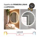 Espelho redondo com Led sem fio 60x60 lapidado