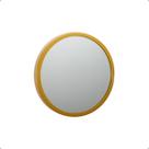 Espelho Redondo Com Moldura Aro Decorativo 80cm Dourado Gold