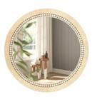 Espelho Redondo de 61 cm ULIKE em Rattan Boho para Parede