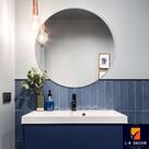 Espelho Redondo De Vidro Lapidado 60CMX60CM-Transforme Seu Ambiente com Elegância!