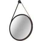 Espelho Redondo Decorativo Adnet Escandinavo com Alça de Material Sintético 67 cm Nix - Lyam Decor