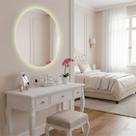 Espelho Redondo Emoldurado Led Touch Luxo 80cm Mr-bh005 Alira Home