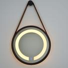 Espelho Redondo Iluminado 60cm com Alça Touch 2 Leds Adnet Reduna