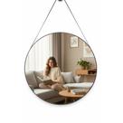 Espelho Redondo Parede Café 60cm - Elegância Escandinava