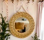 Espelho Redondo Rústico Decor Boho Chic 50cm Palha Taboa Espelho Redondo Rústico Decor Boho Chic 50cm Palha Taboa