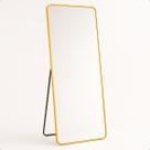 Espelho Retangular 170x70 Com Suporte de Chão Moldura Alumínio Para Sala Quarto