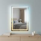 Espelho Retangular 3 cores de Led Touch Luxo 90x70cm Mr-bh006 Alira Home