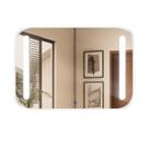Espelho Retangular 50x70cm Touch Led 6000k Crys Reduna