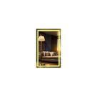 Espelho Retangular 70x50 Jateado com Led 3 Cores e Touch