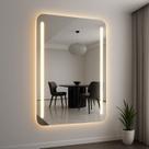Espelho Retangular 70x50cm Touch Led 3000k Crys Reduna