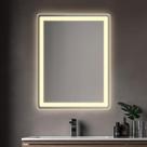Espelho Retangular Com Led 3 Cores 90X60 Jateado
