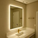 Espelho Retangular Com Led Luz Fria De Parede Decorativo Salão De Beleza Pinterest