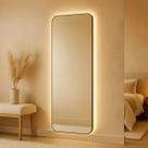 Espelho Retangular Grande 150x40 Corpo Inteiro Decoração com LED - Luz fria