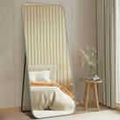 Espelho Retangular Grande Corpo Inteiro 150x60cm Com Moldura Alumínio Para Quarto Sala Decorativo
