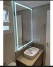 Espelho retangular jateado com Led 70x90