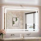 Espelho Retangular Jateado Led 60x150 Cm Corpo Inteiro