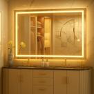 Espelho Retangular Jateado Led 60x150 Cm Corpo Inteiro Espelho Retangular Jateado Led 60x150 Cm Corpo Inteiro