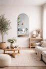 Espelho Retangular Oval Grande 90 X 60 Moderno Lapidado Com Suporte