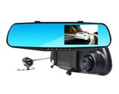 Espelho Retrovisor com Câmera Frontal e de Ré - Visão Noturna 1080P