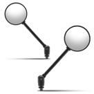 Espelho Retrovisor Cromo Forte Mini Redondo Articulado Universal Honda (Par)