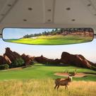 Espelho retrovisor de carrinho de golfe HKOO 16,5 cm de largura panorâmico de 180