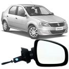 Espelho Retrovisor Direito Passageiro Renault Sandero Logan 2009 2010 2011 2012 2013 Com Controle Manual Preto