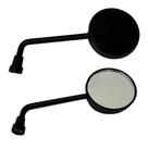 Espelho Retrovisor Esportivo Mini Redondo - Universal Preto para Motocicletas Espelho Retrovisor Esportivo Mini Redondo - Universal Preto para Motocicletas