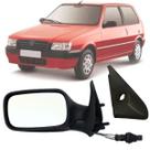 Espelho Retrovisor Esquerdo Fiat Uno Fire 2001 2002 2003 2004 2 Portas Com Acabamento Regulagem Interna Manual