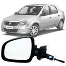 Espelho Retrovisor Esquerdo Motorista Renault Sandero Logan 2009 2010 2011 2012 2013 Com Controle Manual Preto