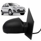 Espelho Retrovisor Externo Controle Manual com Capa Preto Liso Ford Fiesta Hatch e Sedan 2002 até 2014 Lado Direito - Metagal