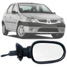Espelho Retrovisor Lado Direito Carona Renault Sandero Logan 2006 2007 2008 2009 com Controle de Regulagem Manual Interno
