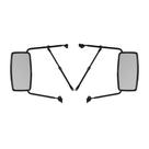 Espelho Retrovisor Mb 1113/ 1114/ 1313 Plano Completo - Par