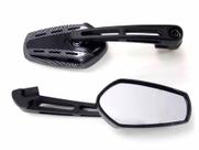Espelho Retrovisor Mini Esportivo Haste Plastico C/ base de Alumínio Varias Cores