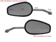 Espelho retrovisor Mod.Harley Intruder cromado convexo