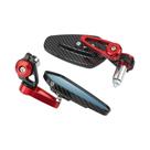 Espelho Retrovisor Universal Para Motocicleta Com Padrão De Fibra De Carbono, Espelho Invertido Para