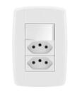 Espelho Tomada Dupla 2P+T Interruptor Simples 10A 250V Ilumi