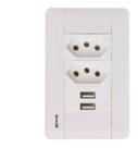 Espelho Tomada Usb De Parede Carregador Celular