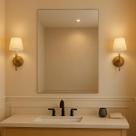 Espelho Vildrex Florença 70x50cm Design Moderno Para Banheiro Lavabo Quarto Lapidado Luxo