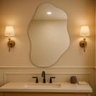 Espelho Vildrex Pisa 70x50cm Design Moderno Para Banheiro Lavabo Quarto Lapidado Luxo