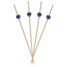 Espetinho Palito Bolinha Azul Bambu Grande Decoração 850 Un