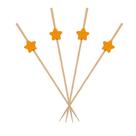 Espetinho Palito Estrela Amarela 12 Cm Decoração Drink Festa Espetinho Palito Estrela Amarela 12 Cm Decoração Drink Festa