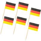 Espeto Bandeira Alemanha 50 un Bambu 6,5cm Decoração para Festas e Petiscos
